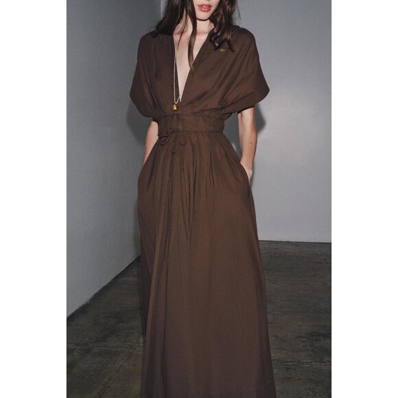 ZARA ZW COLLECTION MIDI DARTED DRESS - Picture 1 of 7